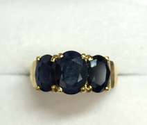 6.0 Carat Blue Sapphire Ring in 14kt Gold