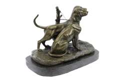 Two Dog Animal Edition Bronze Sculpture