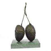 Strawberry and Walking Man Bronze Sculpture