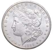 1884-CC Morgan Silver Dollar