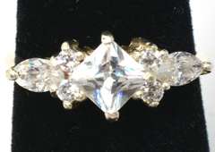 Sterling Silver CZ Cocktail Ring