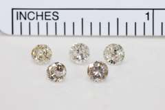 Natural, Untreated Diamonds - Lot of 5