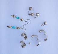 5 (Five) Pairs of Contemporary Sterling Silver Earrings