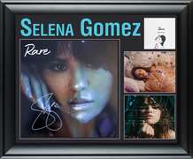 Selena Gomez Autographed Framed Rare Album Flat