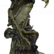 American Eagle on Marble Base Bronze Sculpture