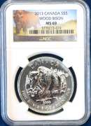 2013 Canada Wood Bison NGC MS 69 1 OZ Silver.