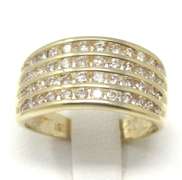 Amazing 4 Row Channel Set Diamond Ring