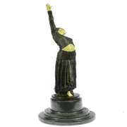 Belly Dancer Bronze Sculpture on Marble Base Statue