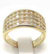 Amazing 4 Row Channel Set Diamond Ring