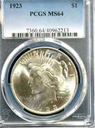 1923 Peace Dollar PCGS MS64