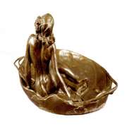 Special Circular Patina Jewelry Tray Bronze Sculpture