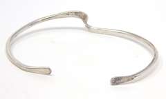 Sterling Silver Thin Swirl Cuff Bracelet