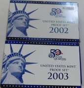 2002 & 2003 PROOF Sets.  Includes PRF State Qtrs.