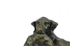 Gun Dog Retriever Rabbit Trophy Bronze Statue