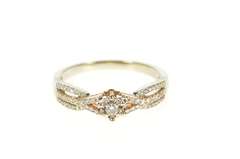 14K White Gold 0.60 Ctw Diamond Halo Criss Cross Engagement Ring
