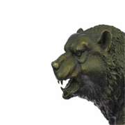 Ferocious Bear Art Deco Wild Life Bronze Sculpture