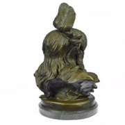 Native American Indian Warrior Chief Bronze Sculpture