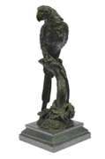 Hot Cast Brazilian Parrot Bronze Sculpture