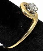 Unique Diamond Solitaire Ring in 14KT