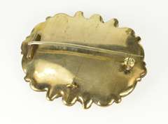 Gold Filled Ornate Victorian Memento Mori Mourning Pin/Brooch