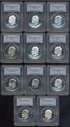 11 Gem Deep Cameo Proof Eisenhower $1s. PCGS PR69 DCAM