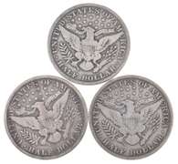 Lot Of 3 1915 Barber Half Dollars