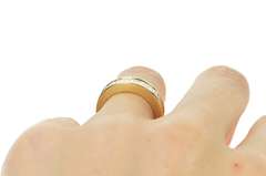 14K Yellow Gold 1.17 Ctw Princess Diamond Wedding Band Ring