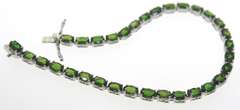 Sterling Silver Emerald Tennis Bracelet