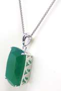 Green Gemstone Sterling Silver Necklace