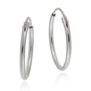 Sterling Silver 18mm Hoop Earrings
