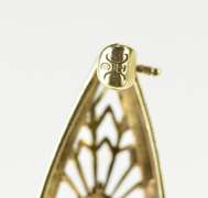 14K Yellow Gold Two Tone Filigree Floral Sapphire Art Deco Pin/Brooch