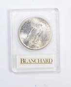 MS63 1927-S Peace Silver Dollar - Redfield - Graded Blanchard