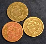 Lot of 3 Large Cents