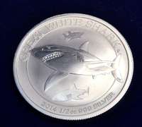 2014 Australia   1/2 OZ Silver Great White Shark