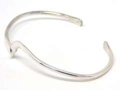 Sterling Silver Thin Swirl Cuff Bracelet