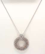 Powerful White Gold White Diamond & Chocolate Diamond Necklace