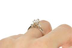 14K White Gold 1.22 Ctw Marquise Pear Diamond Engagement Ring