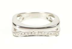 18K White Gold Fred & Co. Contour Diamond Stackable Band Ring