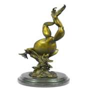 Gild Prince Frog Gold Patina Bronze Sculpture