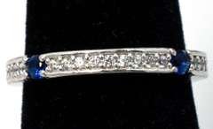 Sterling Silver Blue and White CZ Eternity Ring