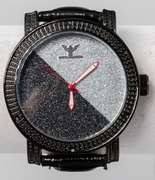 Flashy Silver & Black Dial Diamond King Watch