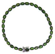 Sterling Silver Emerald Tennis Bracelet