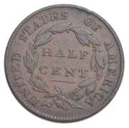1826 Classic Head Half Cent