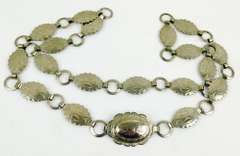 Vintage Signed Silvel Engraved Concho Belt, 34 Inches