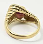 Sweet 14K Cabachon Pink Tourmaline Ring