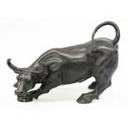 Stock Market Bull Bronze Sculpture