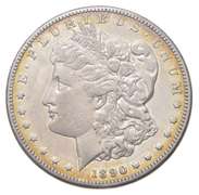 1890-CC Morgan Silver Dollar