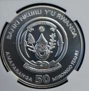 2013 Rwanda S50F Cheetah NGC MS70