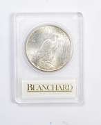 MS63 1927-S Peace Silver Dollar - Redfield - Graded Blanchard