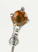 Sterling Silver Retro Ornate Citrine 3D Dragon Claw Magic Stick Pin